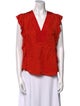 Sandro V-Neck Sleeveless Blouse