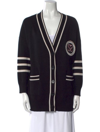 Sandro Striped V-Neck Sweater