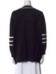 Sandro Striped V-Neck Sweater