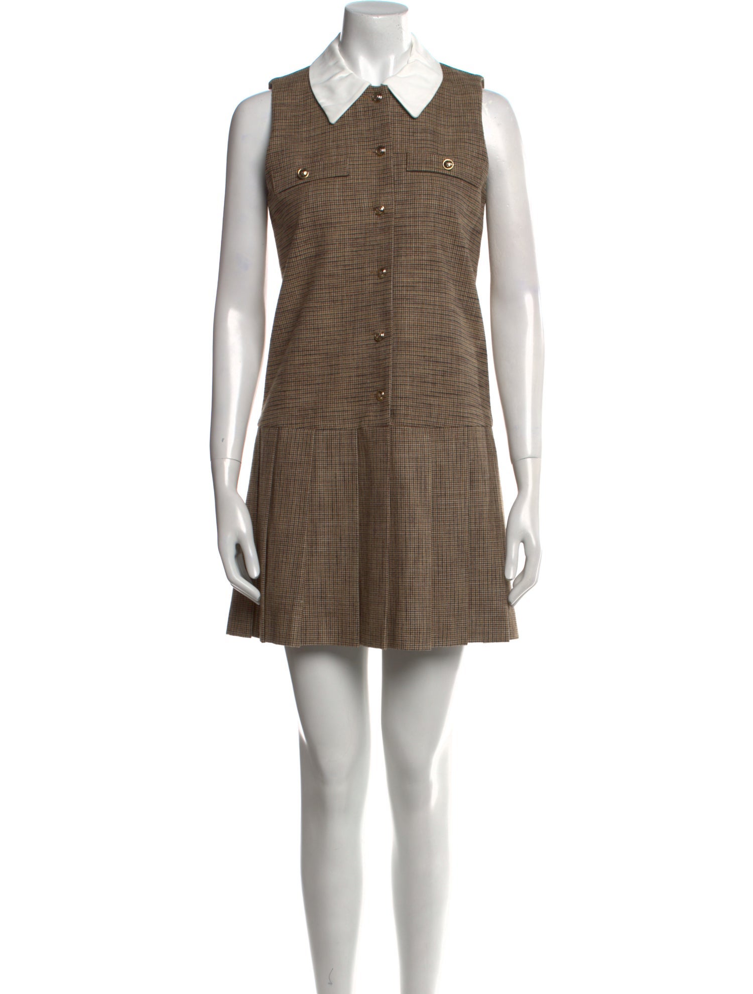 Sandro Plaid Print Mini Dress