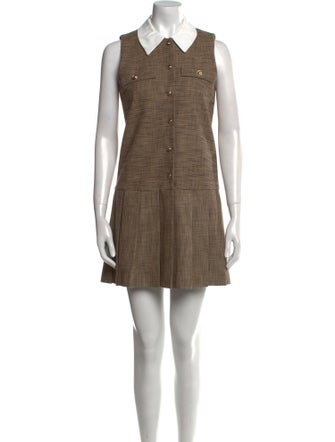 Sandro Plaid Print Mini Dress