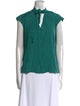 Sandro V-Neck Short Sleeve Blouse
