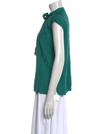 Sandro V-Neck Short Sleeve Blouse