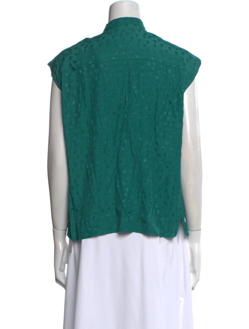 Sandro V-Neck Short Sleeve Blouse