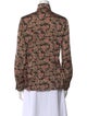 Sandro Floral Print Mock Neck Blouse