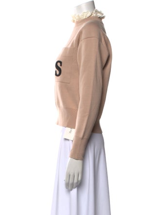 Sandro Graphic Print Mock Neck Sweater