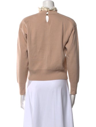 Sandro Graphic Print Mock Neck Sweater