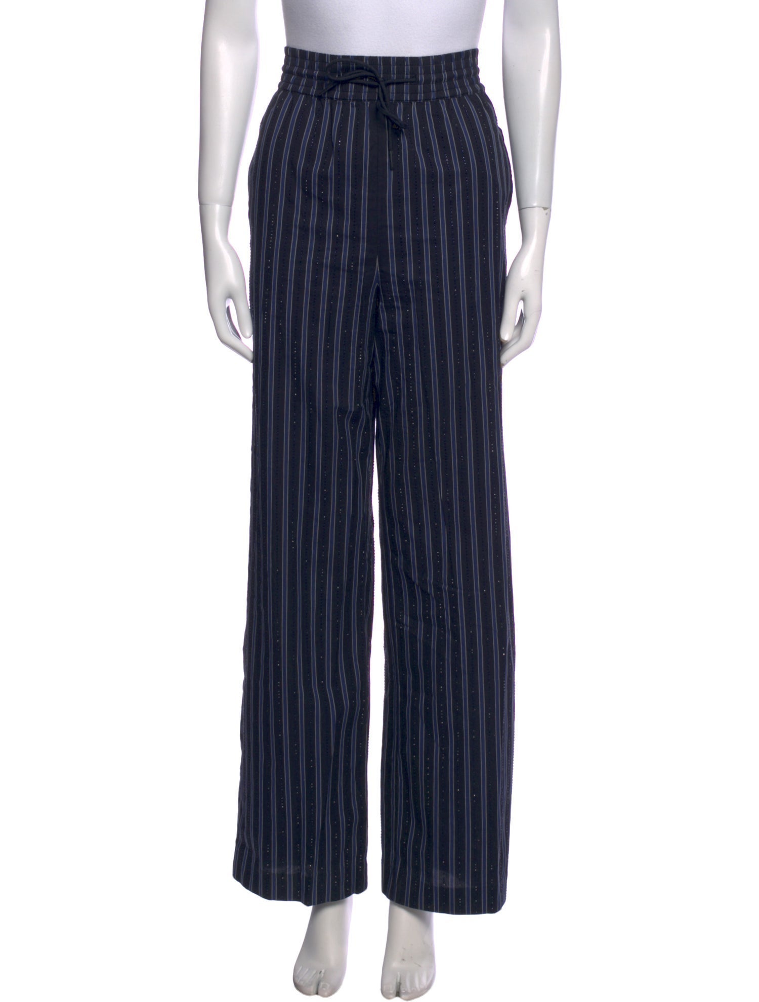 Sandro Striped Straight Leg Pants