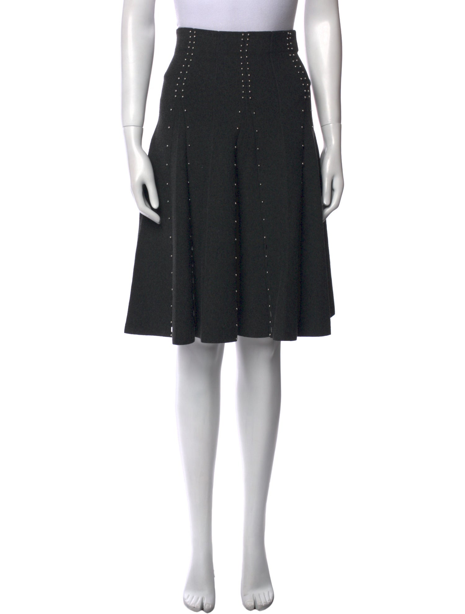 Sandro Beaded Accents Knee-Length Skirt