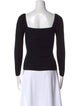 Sandro Square Neckline Long Sleeve Top