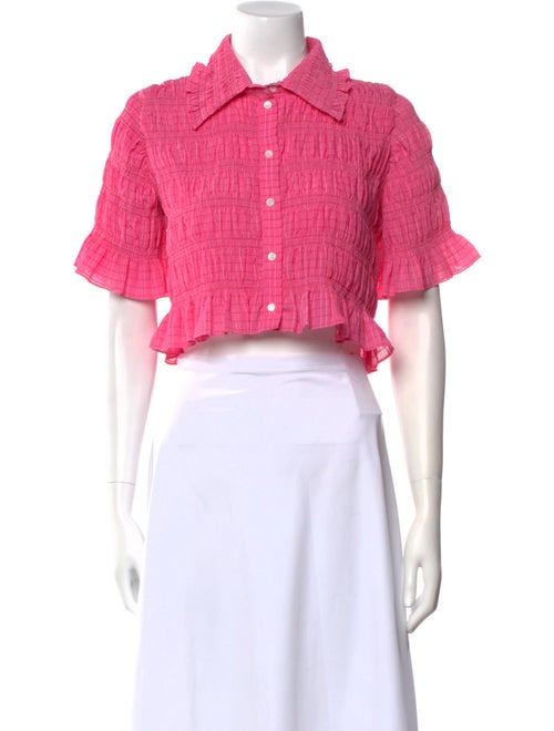 Sandro Short Sleeve Crop Top