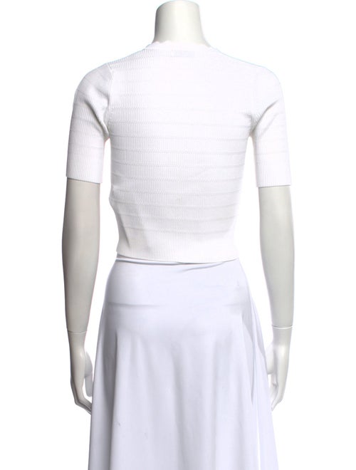 Sandro V-Neck Short Sleeve Crop Top