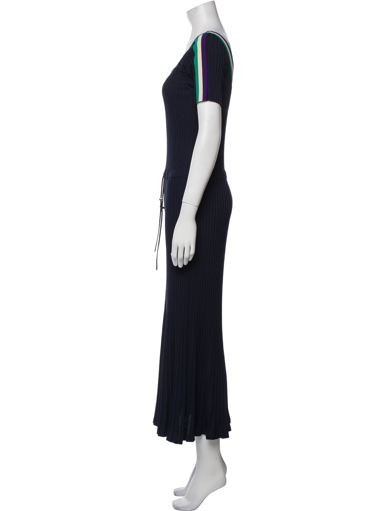 Sandro V-Neck Long Dress