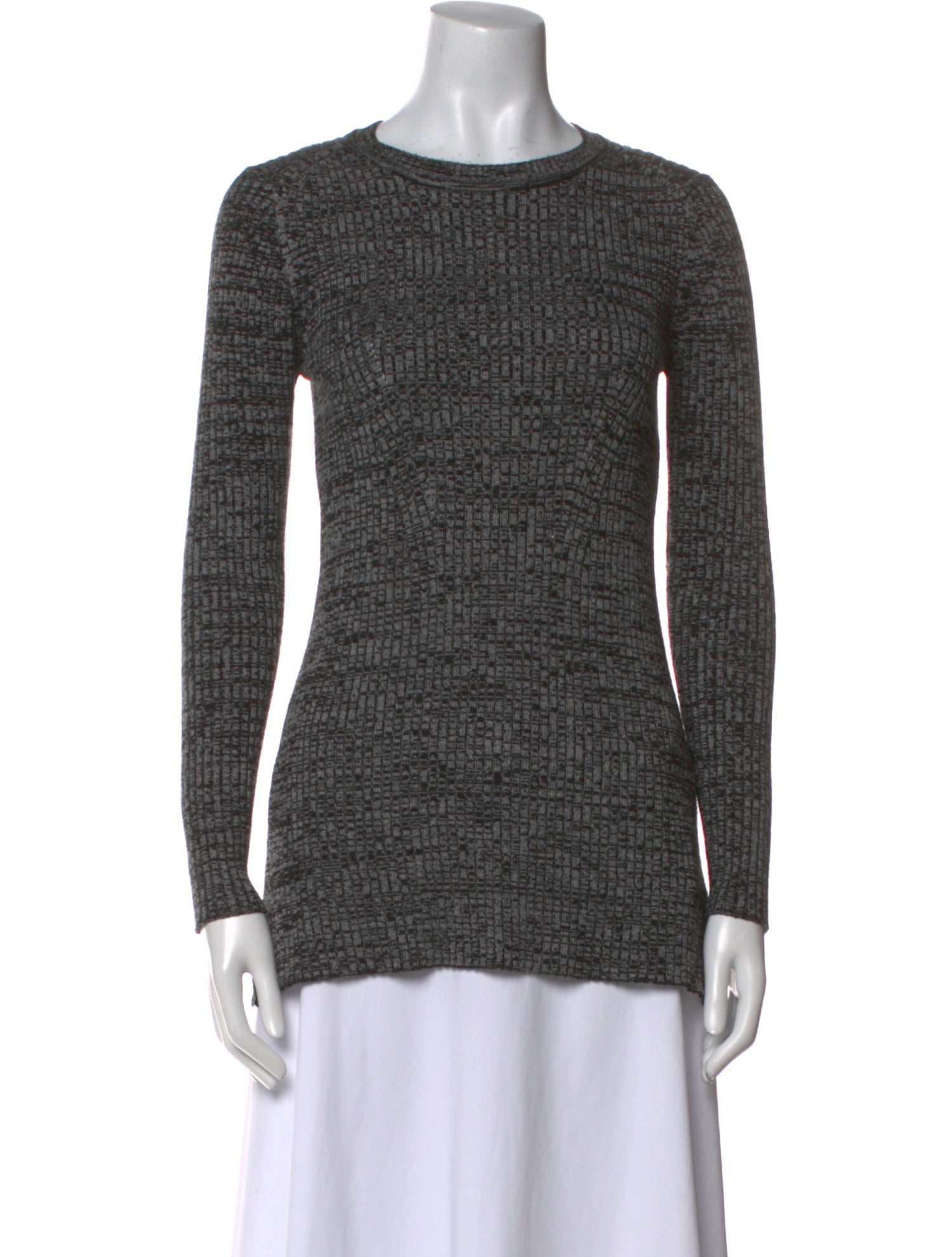 Sandro Crew Neck Long Sleeve Top