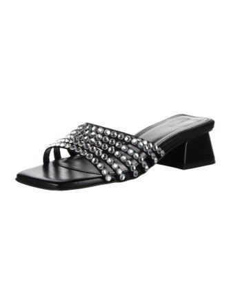 Sandro Leather Slides