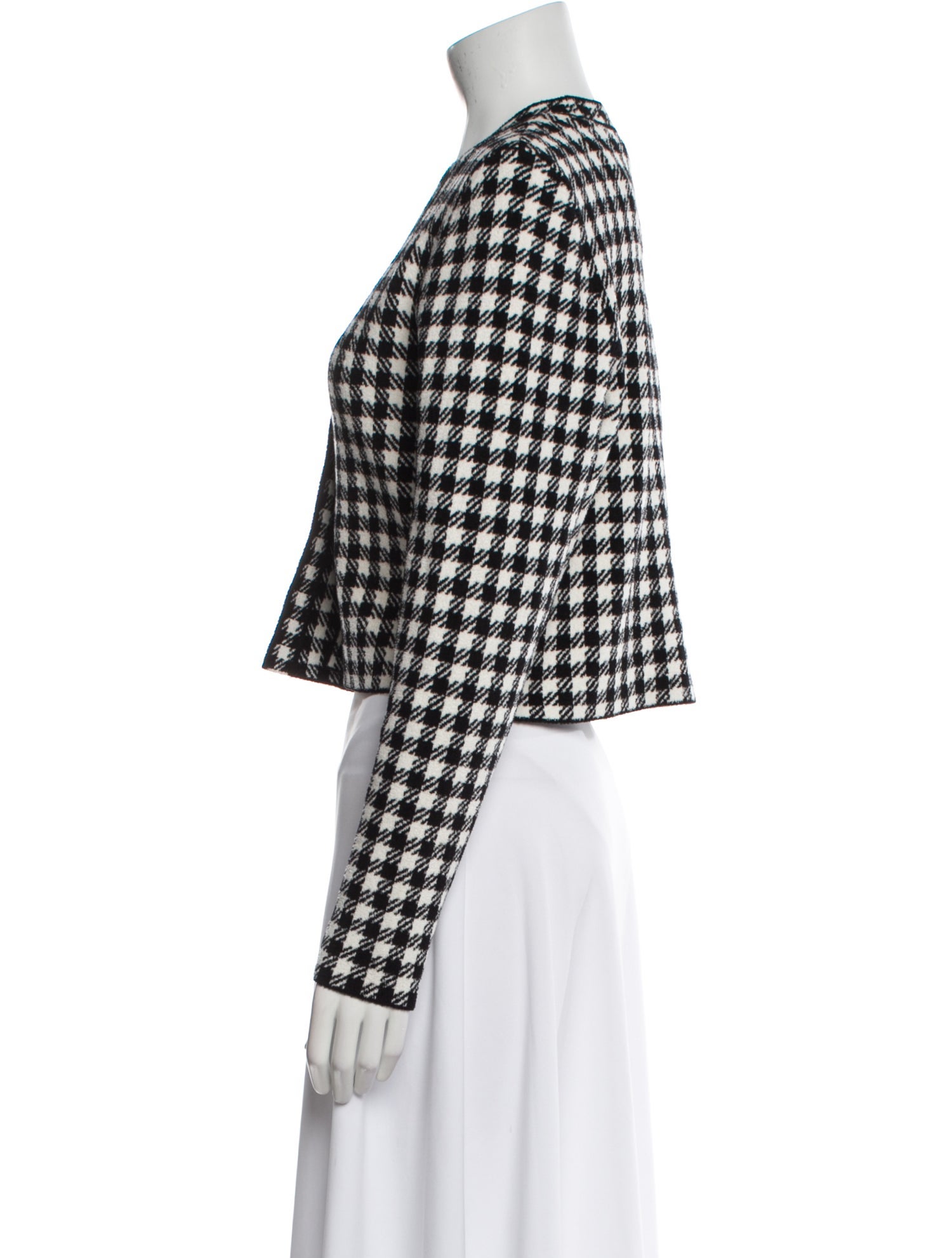 Sandro Nylon Plaid Print Blazer