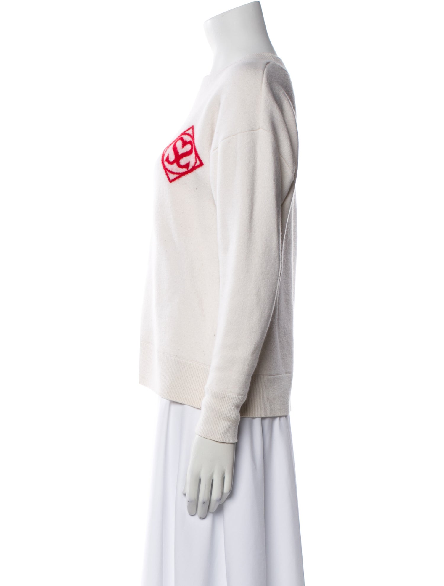 Sandro Graphic Print Crew Neck Sweater