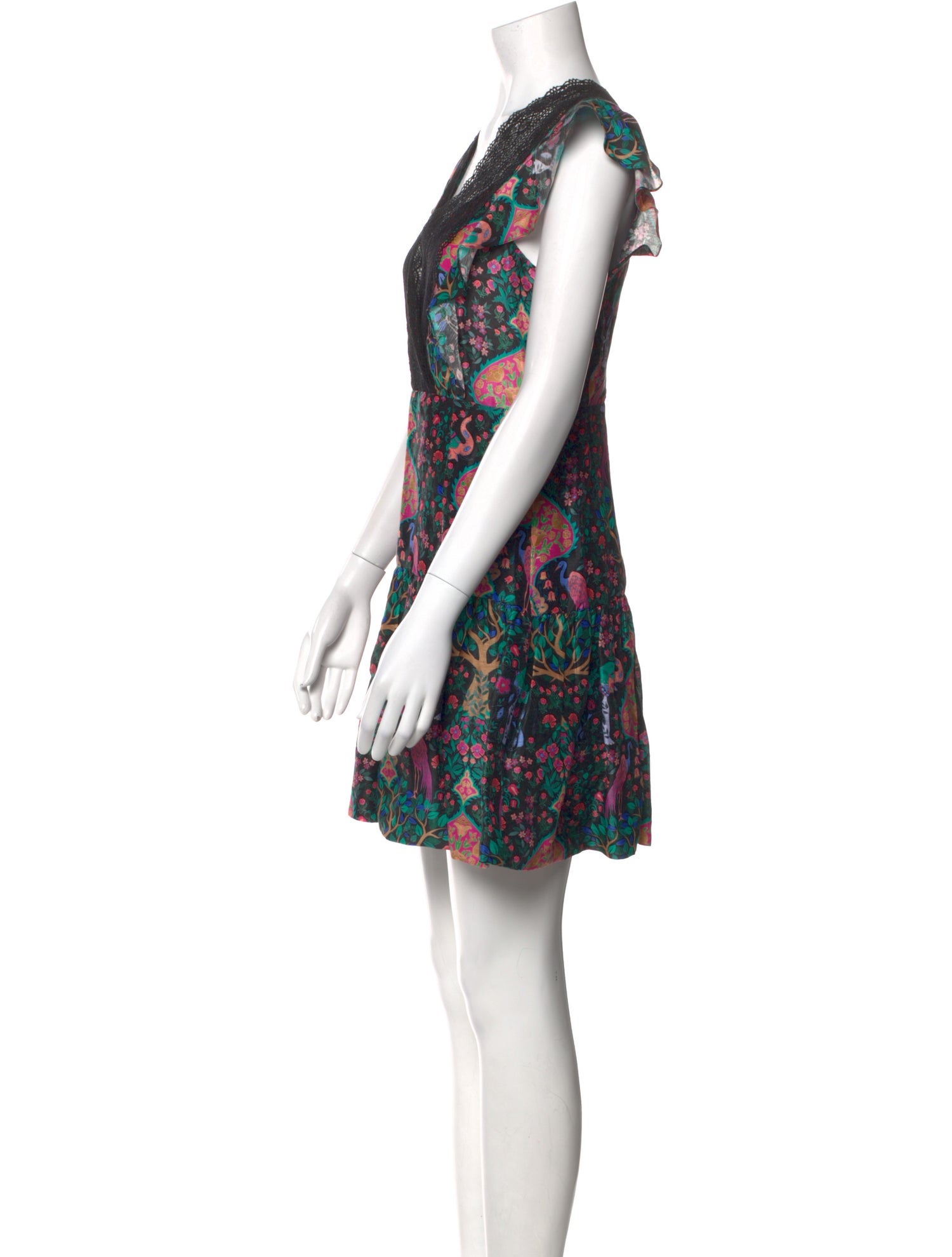 Sandro Floral Print Mini Dress w/ Tags