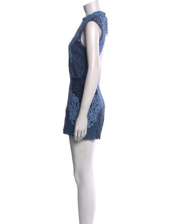 Sandro Lace Pattern Crew Neck Romper