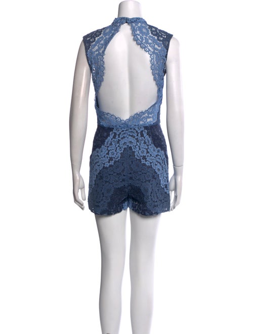 Sandro Lace Pattern Crew Neck Romper