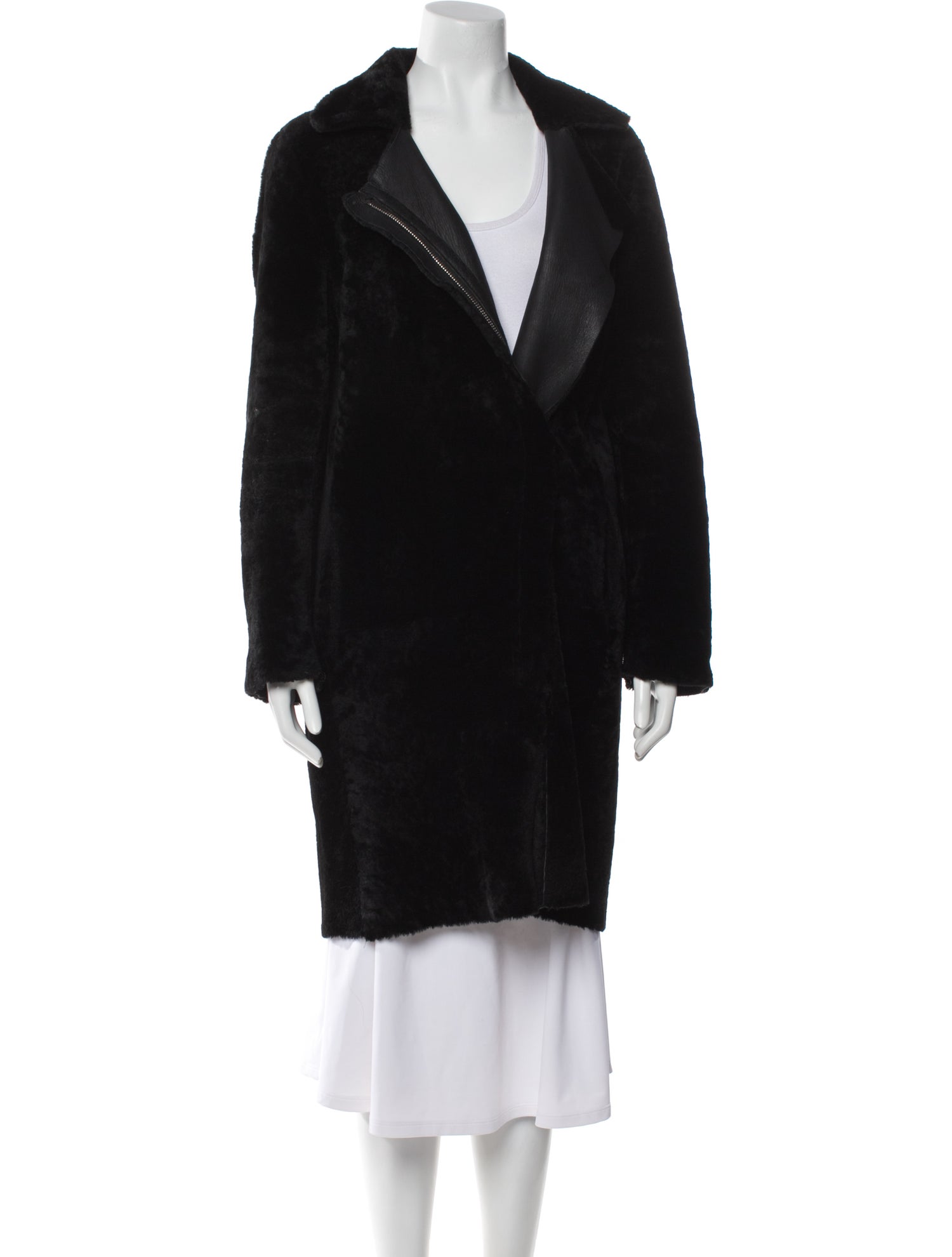 Sandro Lamb Fur Fur Coat