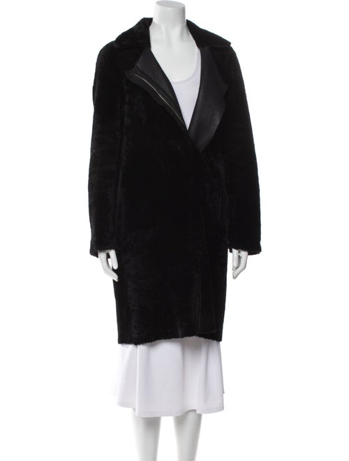 Sandro Lamb Fur Fur Coat