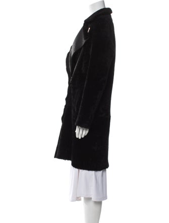 Sandro Lamb Fur Fur Coat