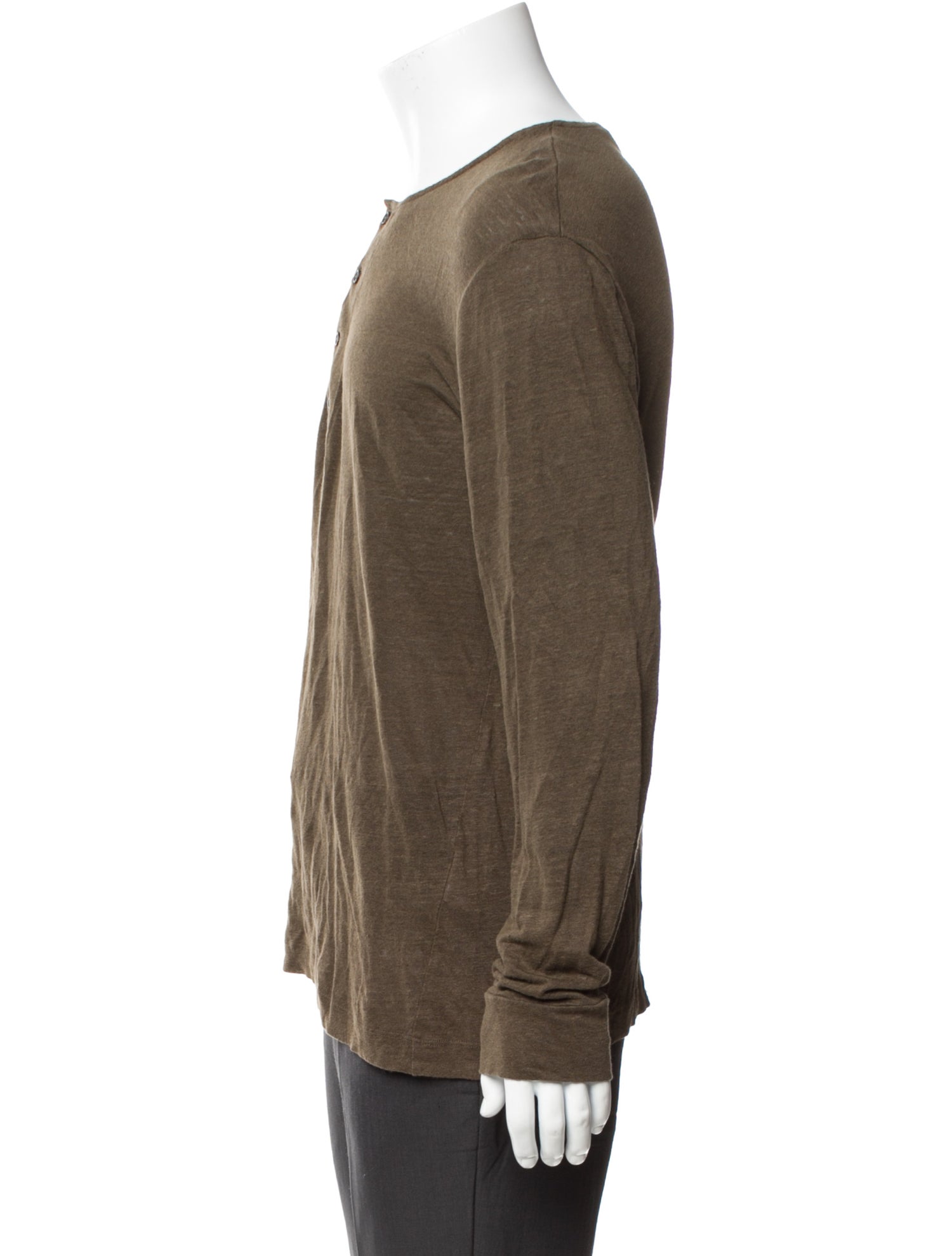 Sandro Linen Crew Neck Henley