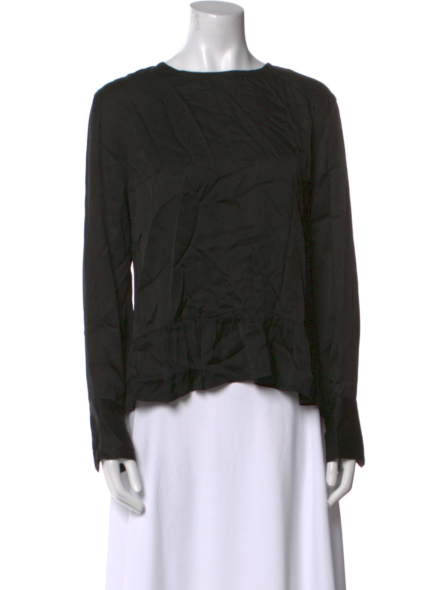 Sandro Scoop Neck Long Sleeve Top