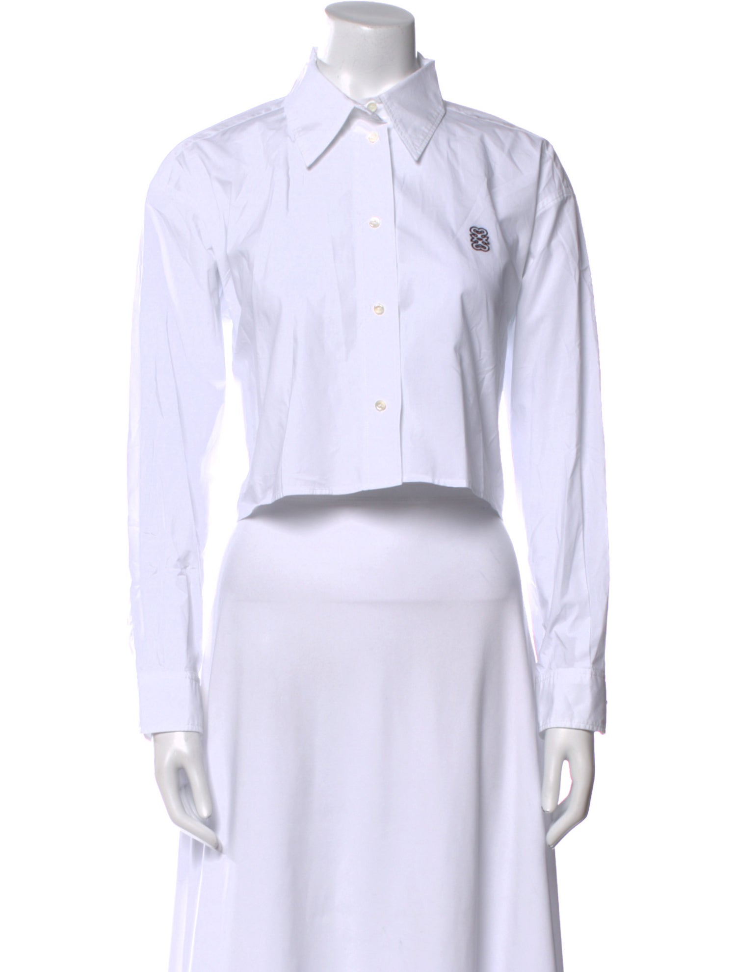 Sandro Long Sleeve Crop Top