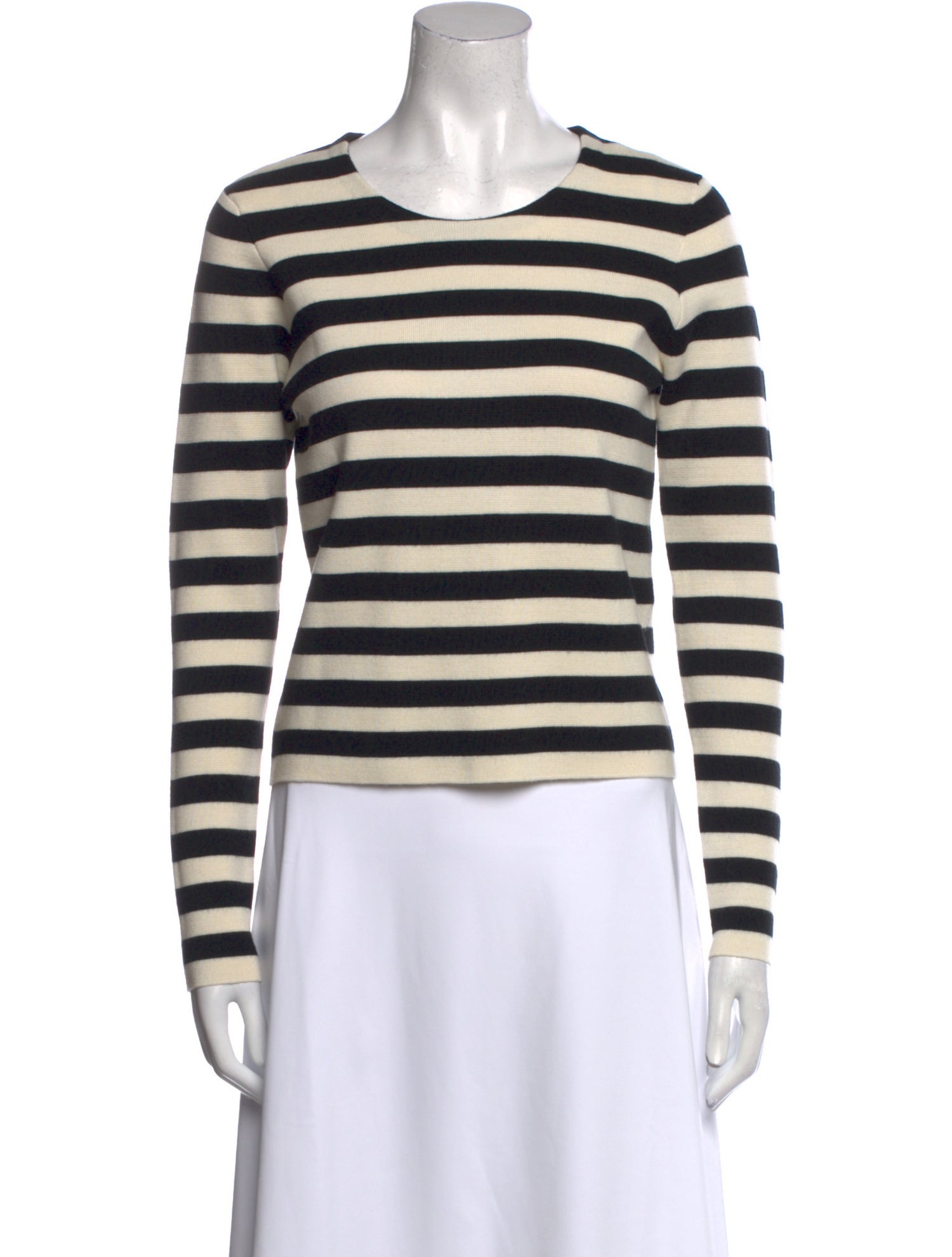 Sandro Striped Crew Neck Top