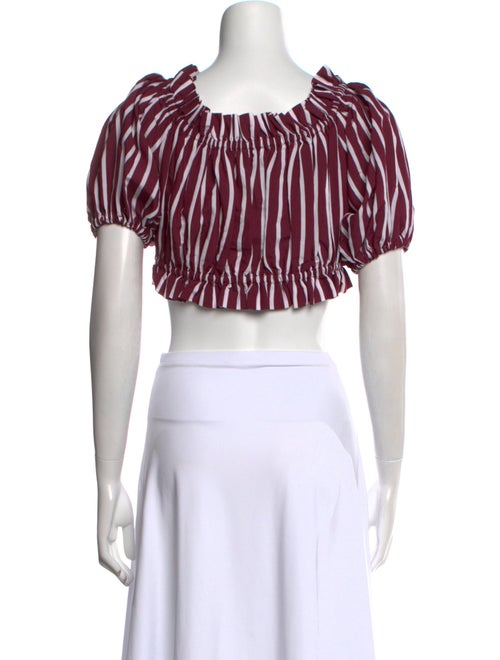Sandro Striped Scoop Neck Crop Top