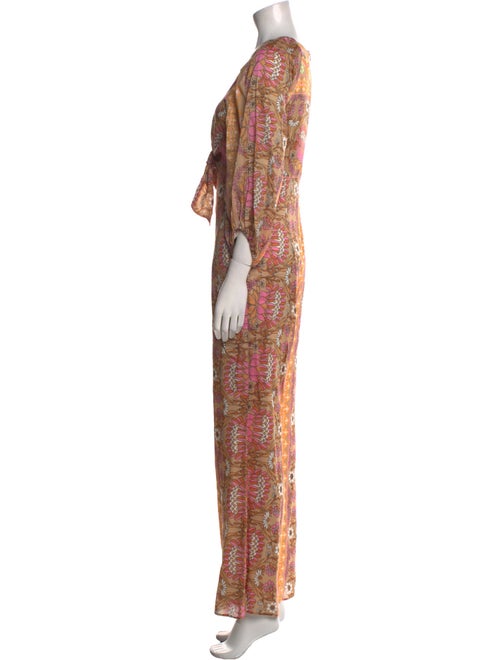 Sandro Printed V-Neck Jumpsuit