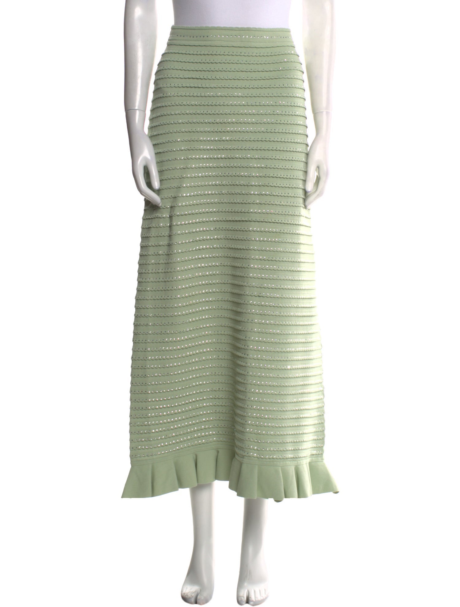 Sandro Crystal Embellishments Midi Length Skirt