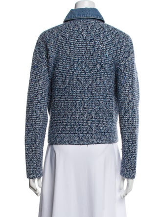 Sandro Tweed Pattern Evening Jacket