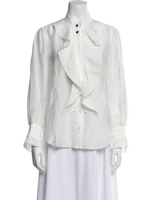 Sandro Long Sleeve Button-Up Top