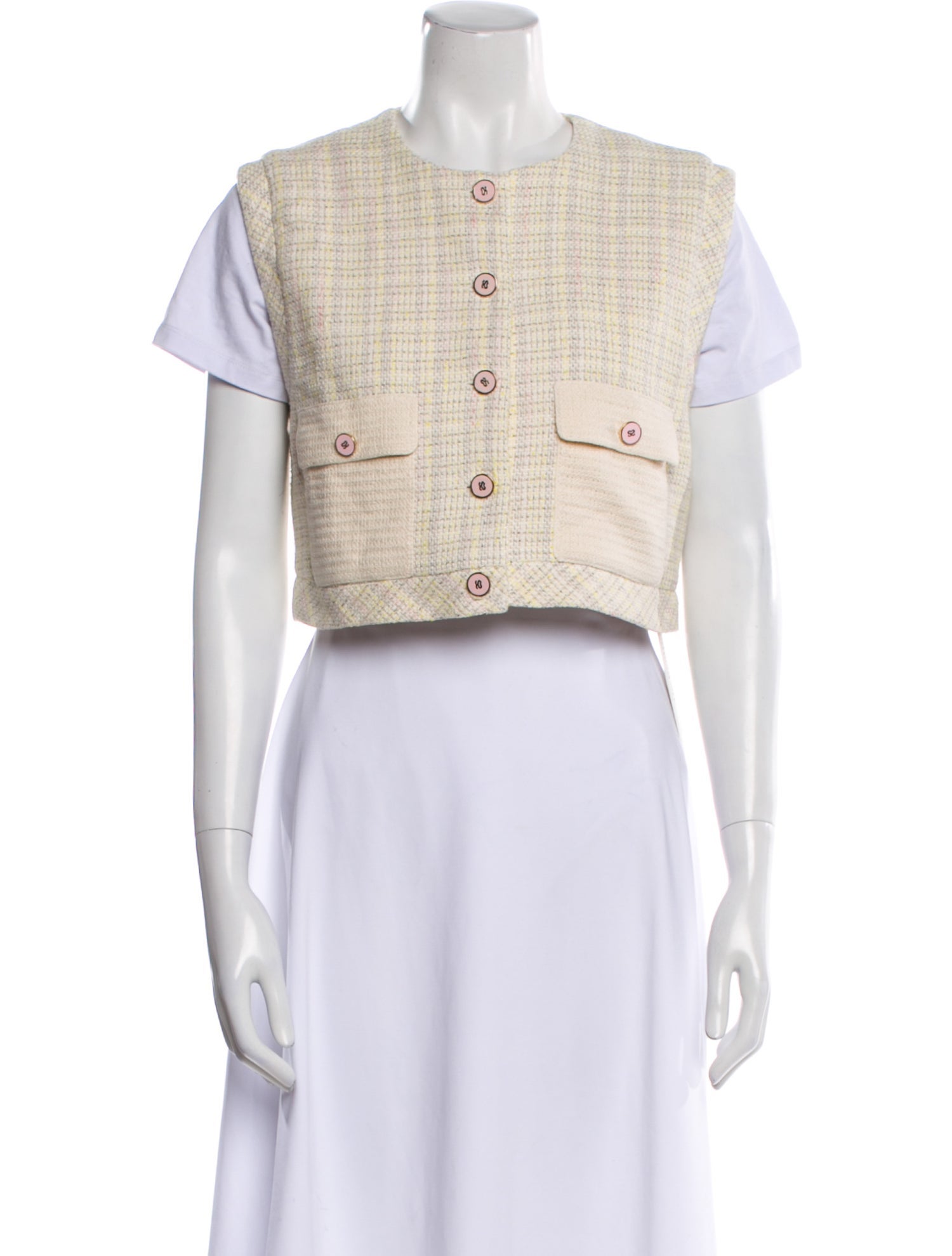 Sandro Tweed Pattern Vest w/ Tags