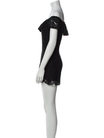 Sandro Lace Pattern Off-The-Shoulder Romper