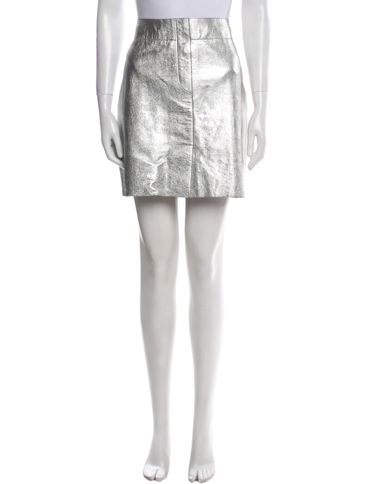 Sandro Lamb Leather Mini Skirt