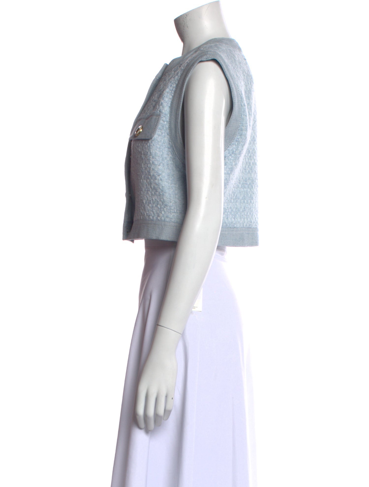 Sandro Mock Neck Sleeveless Crop Top