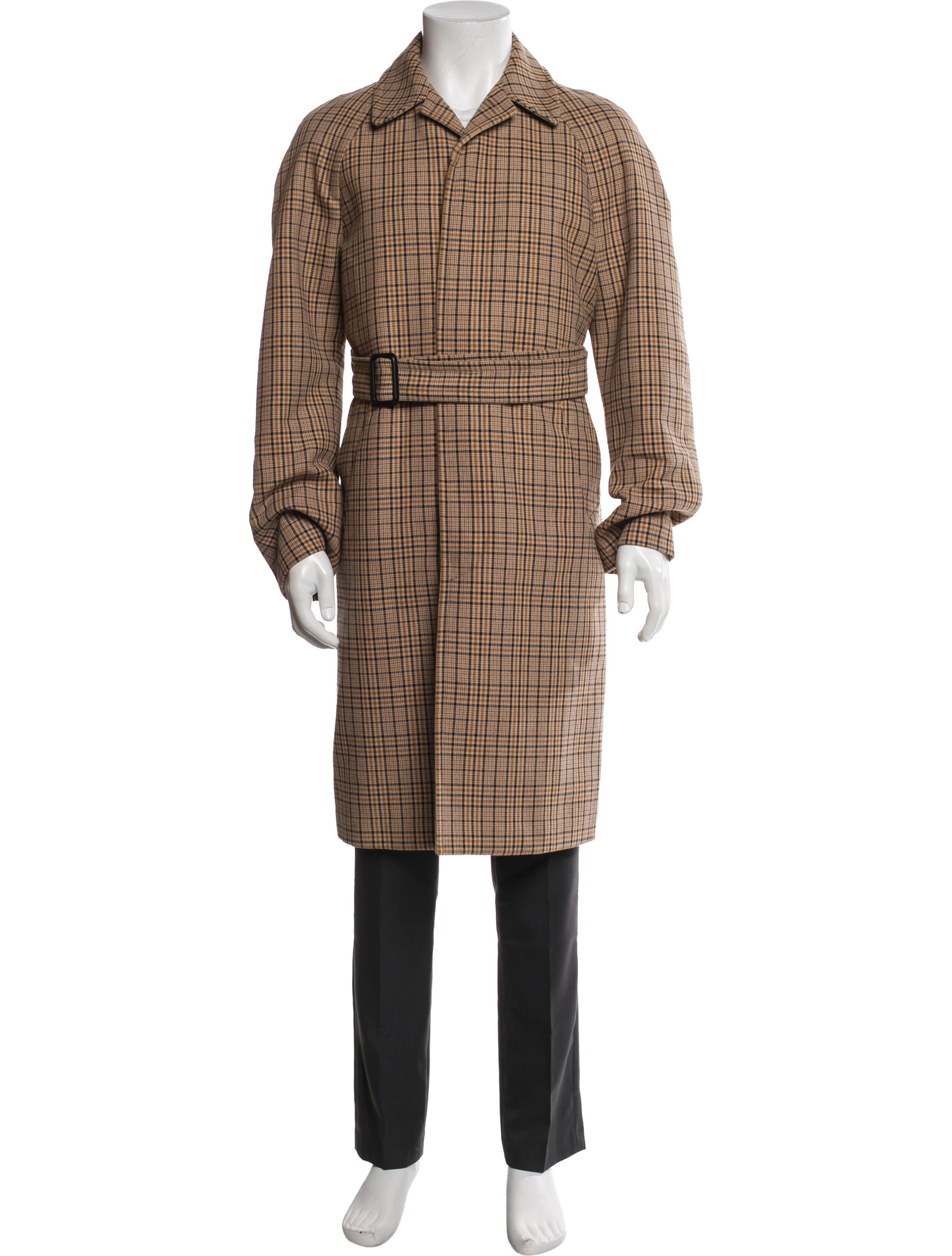 Sandro Plaid Print Trench Coat w/ Tags