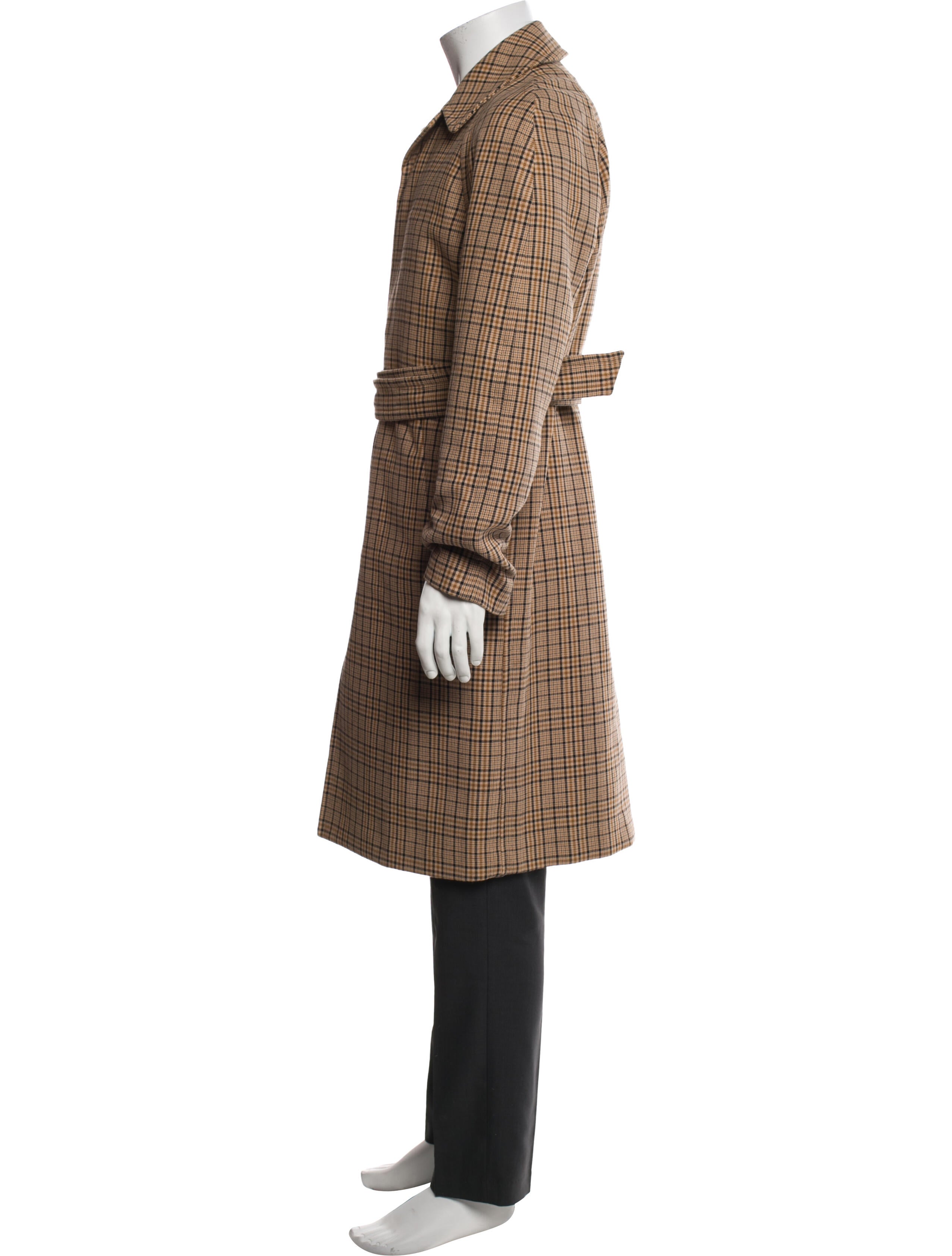 Sandro Plaid Print Trench Coat w/ Tags