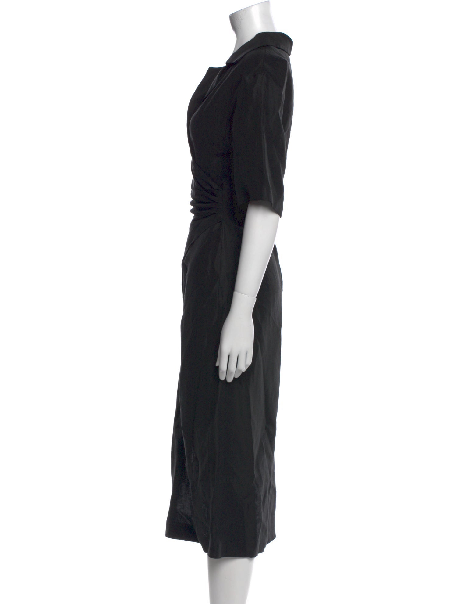 Sandro V-Neck Midi Length Dress