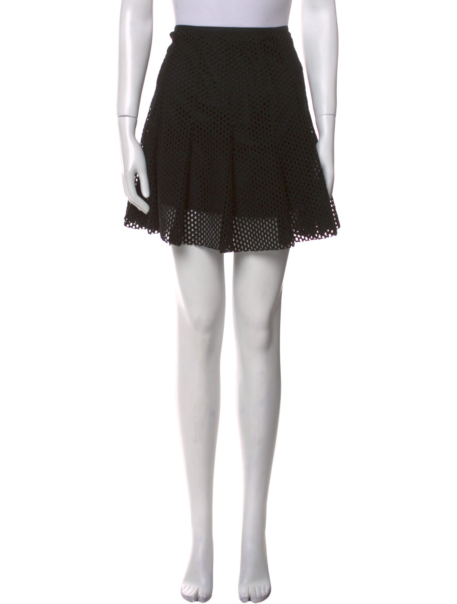 Sandro Eyelet Trim Mini Skirt