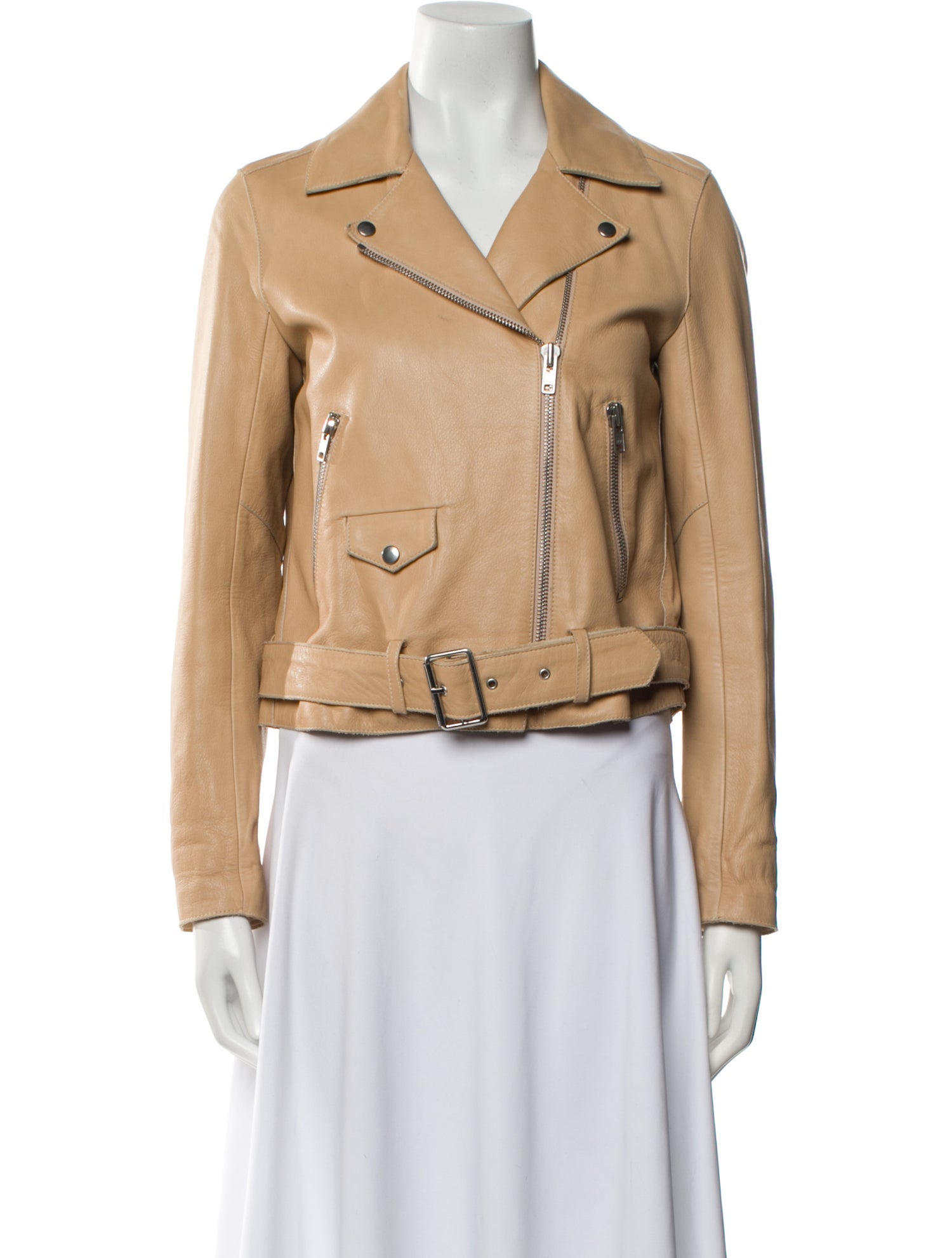 Sandro Calfskin Biker Jacket