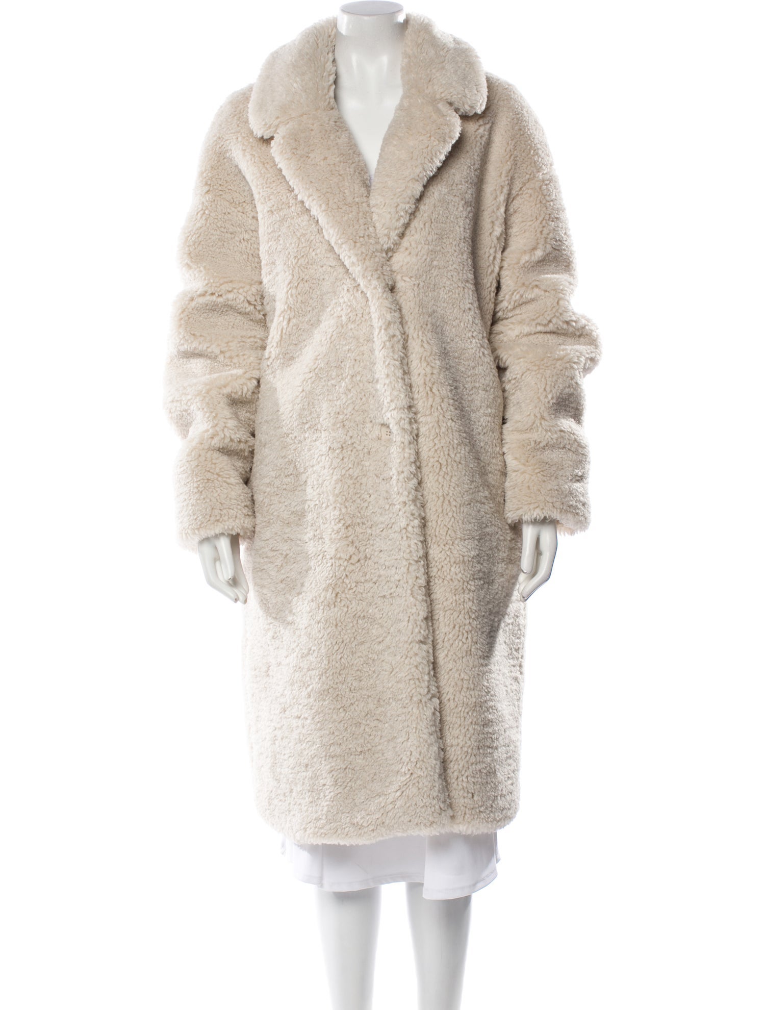 Sandro Faux Fur Coat