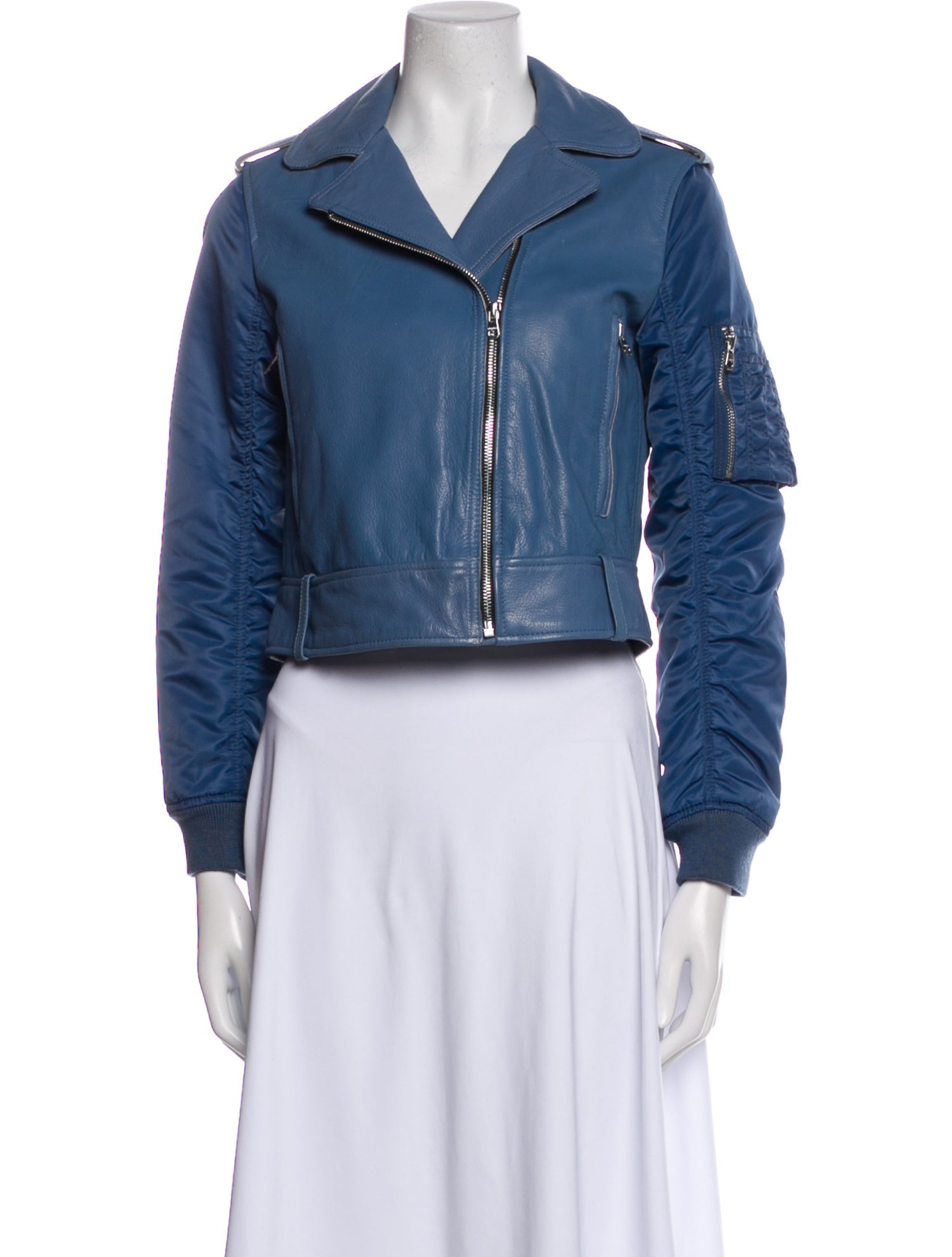 Sandro Faux Leather Biker Jacket