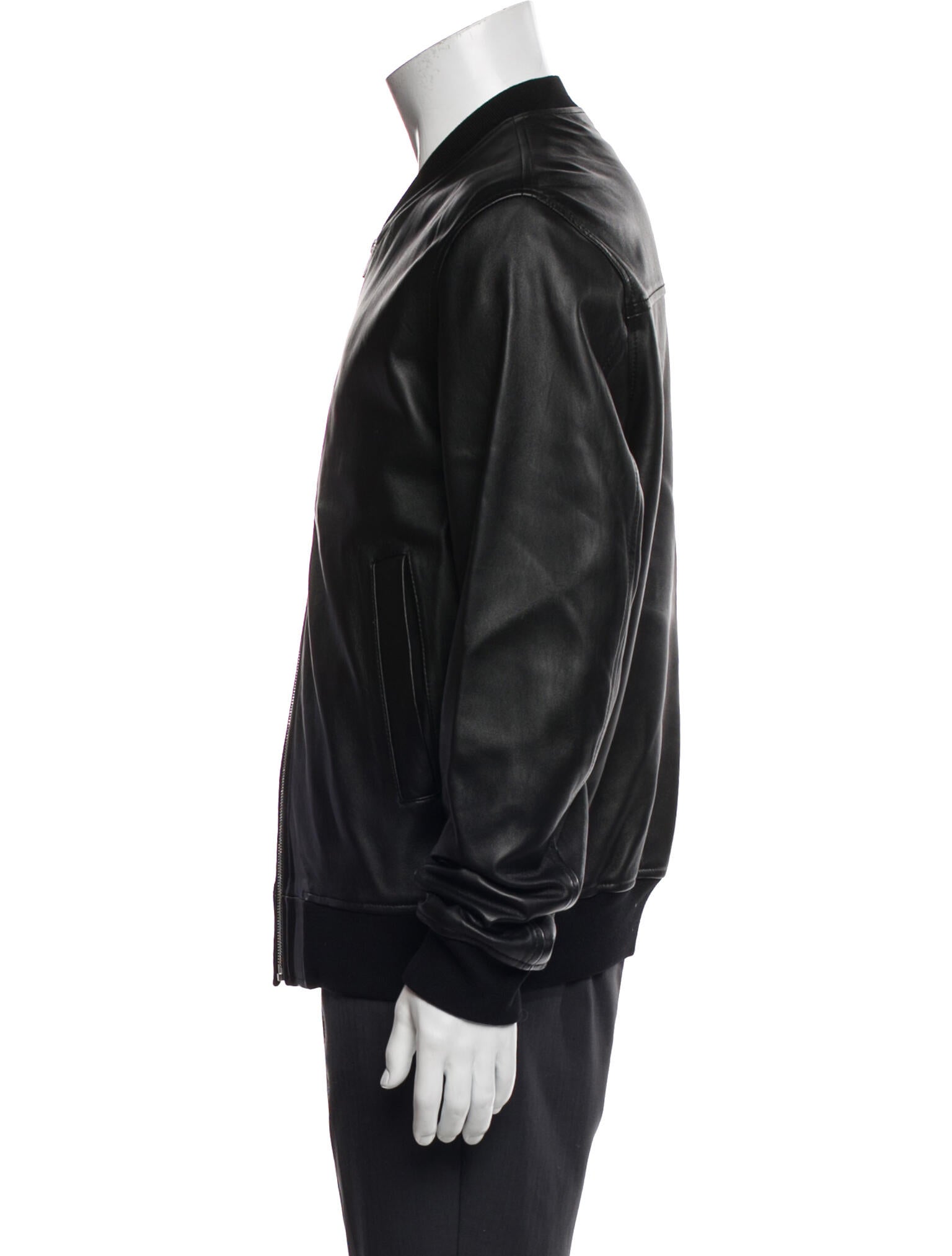 Sandro Lamb Leather Bomber Jacket