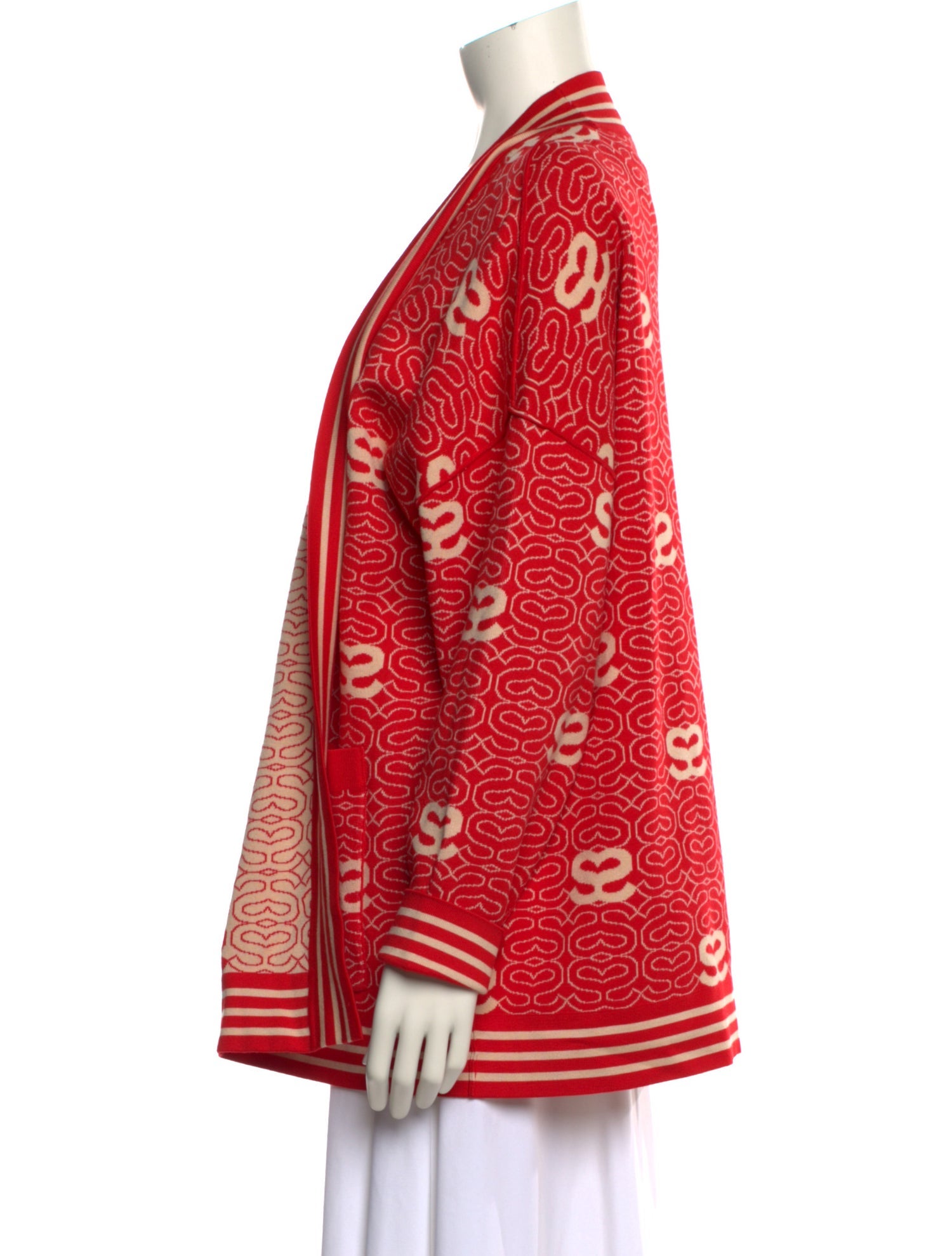 Sandro Printed Scoop Neck Sweater