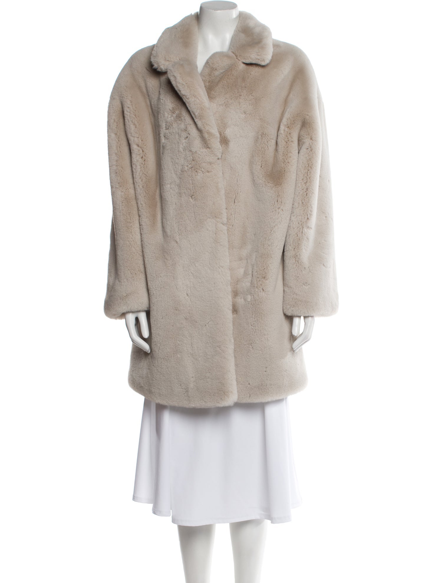 Sandro Faux Fur Coat